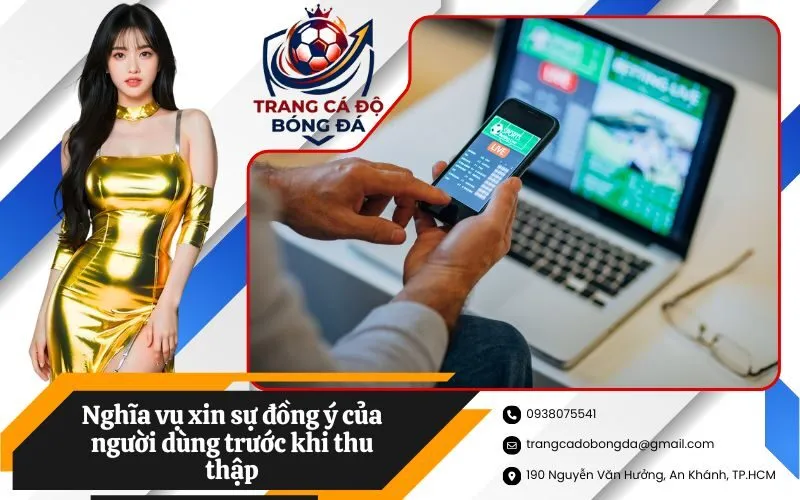Nghĩa vụ xin sự đồng ý của người dùng trước khi thu thập